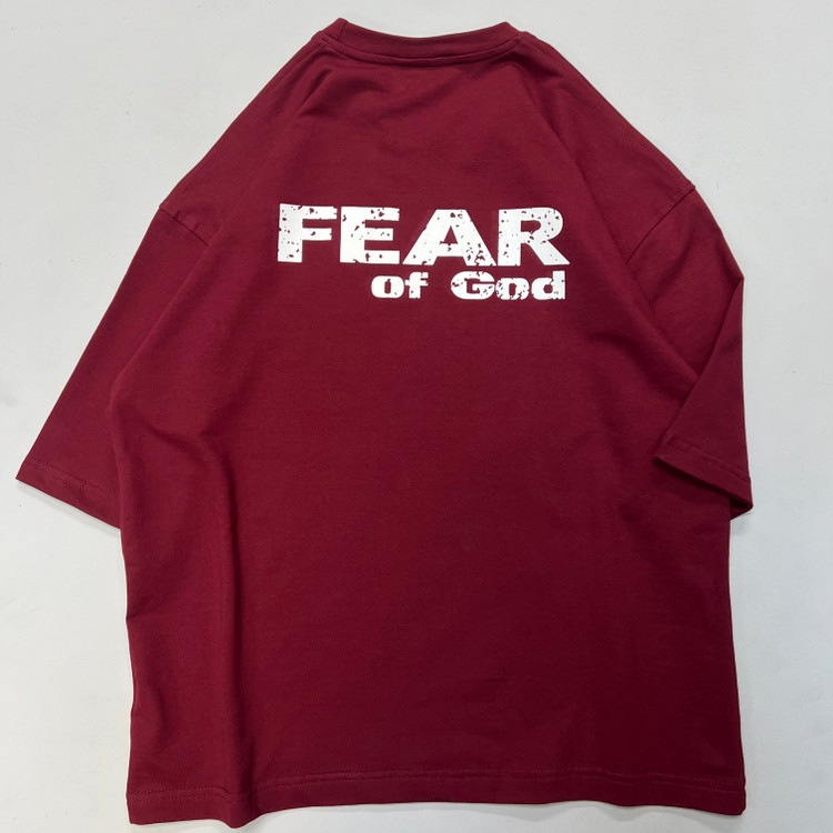 تیشرت Fear Of God باکسی پارچه گرم بالا کد 112
